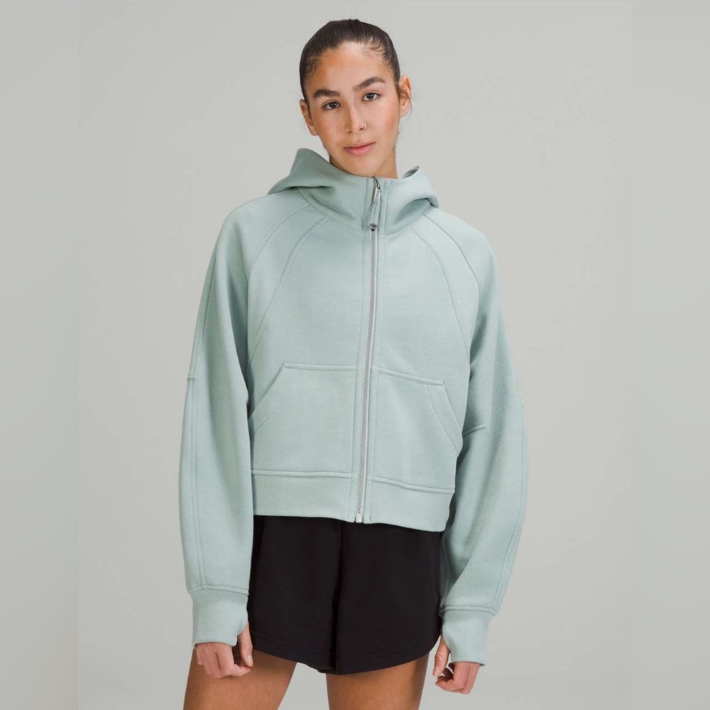 NWT Lululemon Scuba Oversized Full Zip Silver Blue XS/S